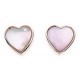 Earring heart light pink in 925/1000 silver