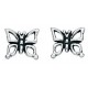Earring butterfly in 925/1000 silver