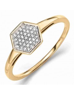 Diamond ring in Gold 375/1000