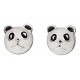 Earring panda in 925/1000 silver