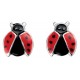 Earring ladybug in 925/1000 silver