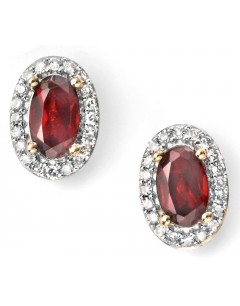 My-jewelry - D995ruk - 9k ruby and diamond white Gold and Gold earring