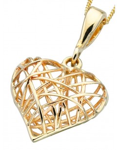 Necklace heart of Gold 375/1000 carats