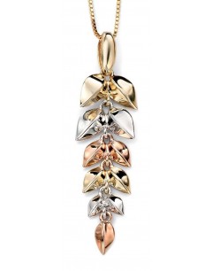 Flower necklace three Gold 375/1000