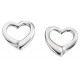 Earring heart 925/1000 silver