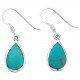 Earring turquoise in 925/1000 silver