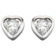 Earring heart 925/1000 silver