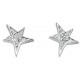 Earring-star in 925/1000 silver